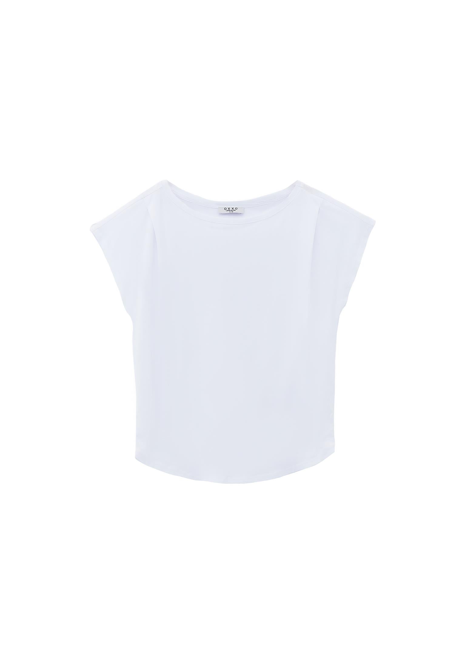 Boat Neck Loose Fit T-Shirt - WHITE