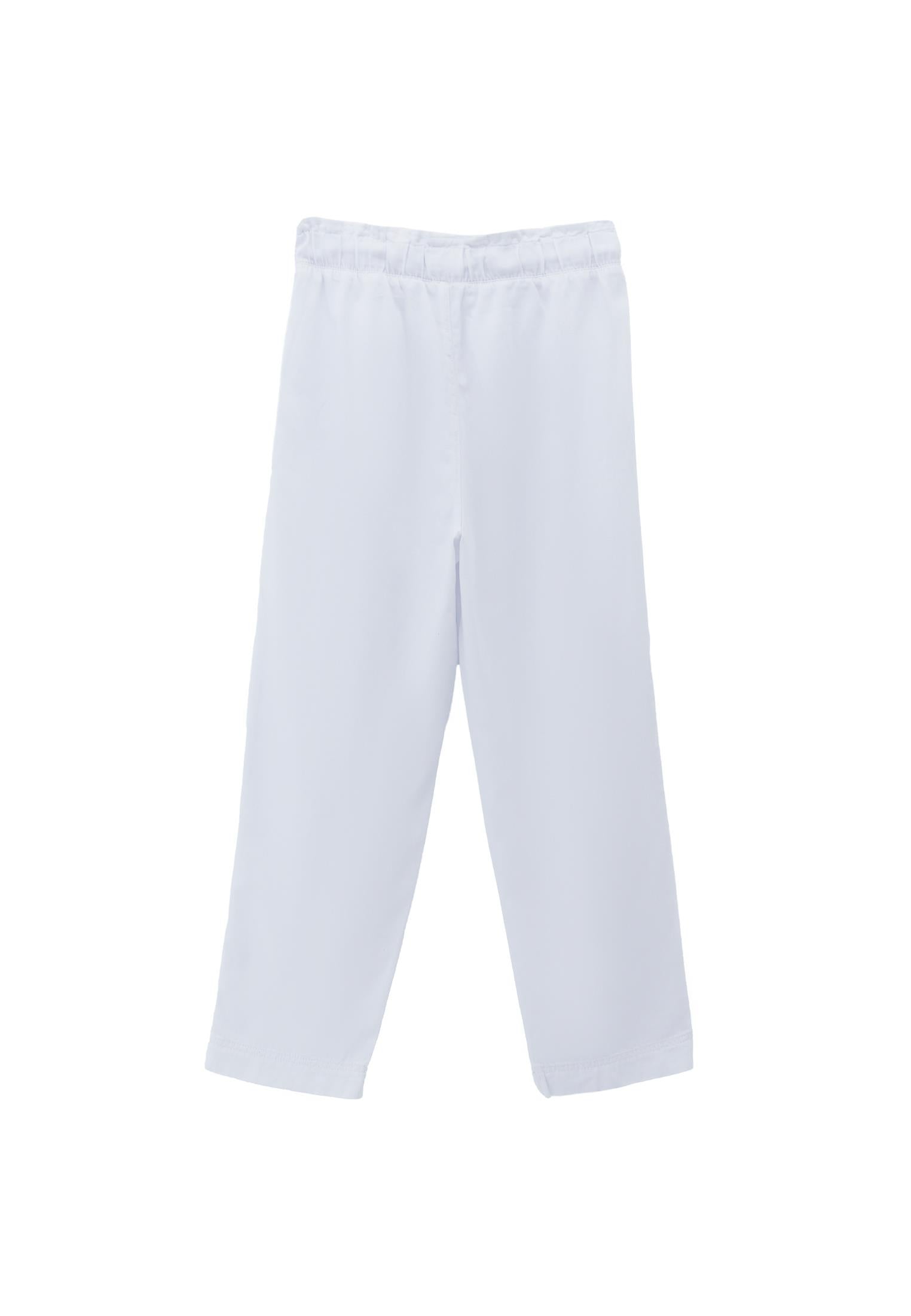 Pleated Tencel Baggy Pants - WHITE