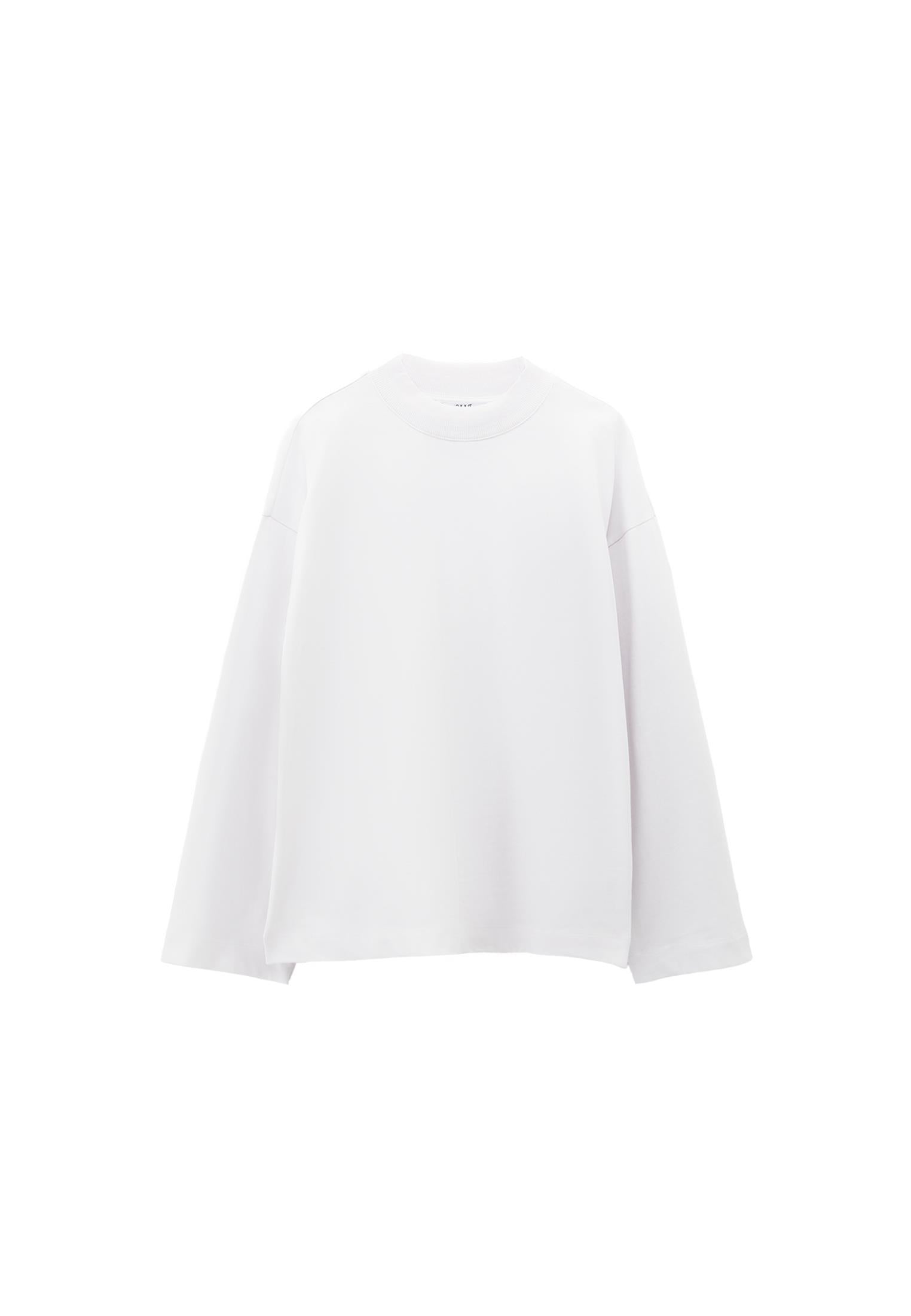 High Neck Oversize T-Shirt - WHITE