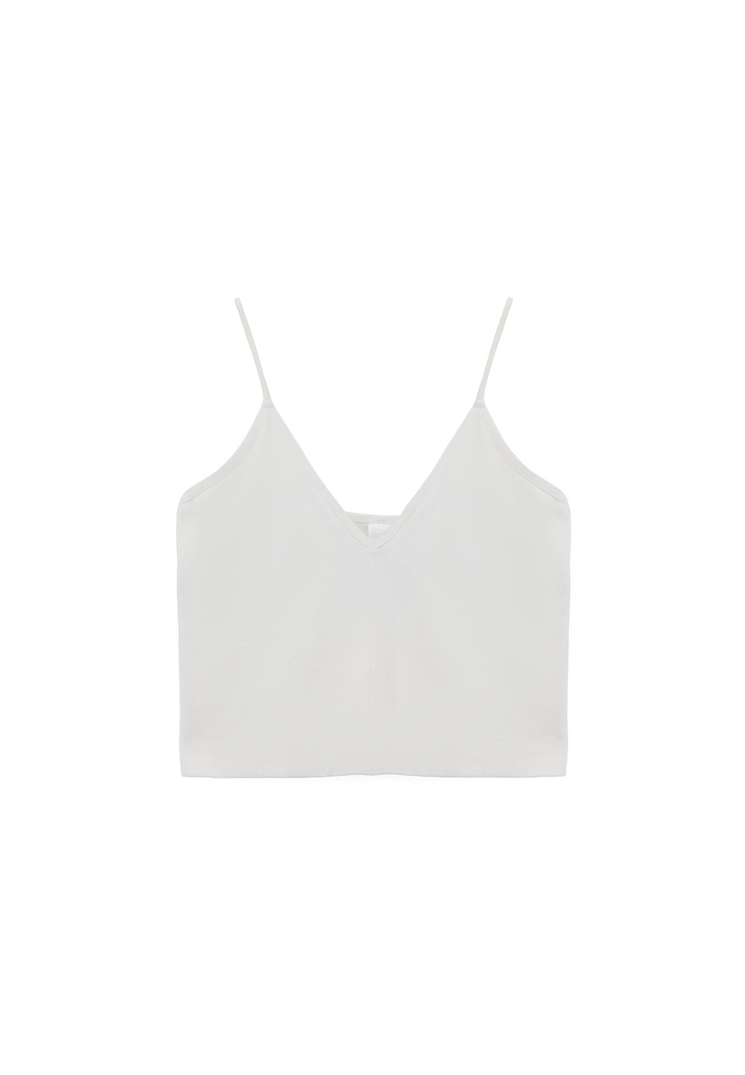 V Neck Tank Top - WHITE