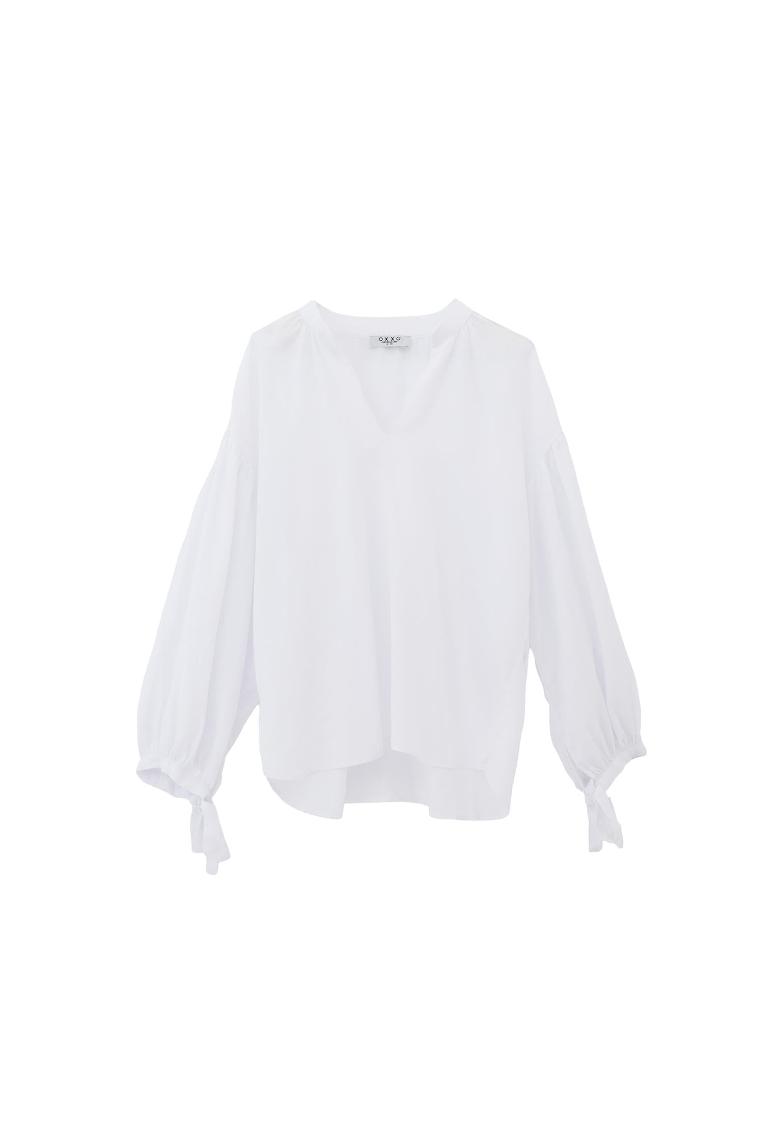 Oversize Linen Blouse - WHITE