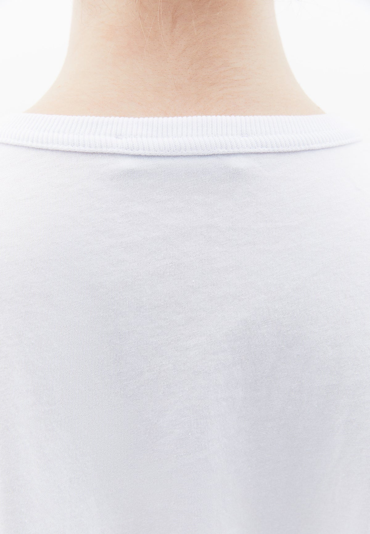 Crew Neck Short Sleeve T-Shirt - WHITE