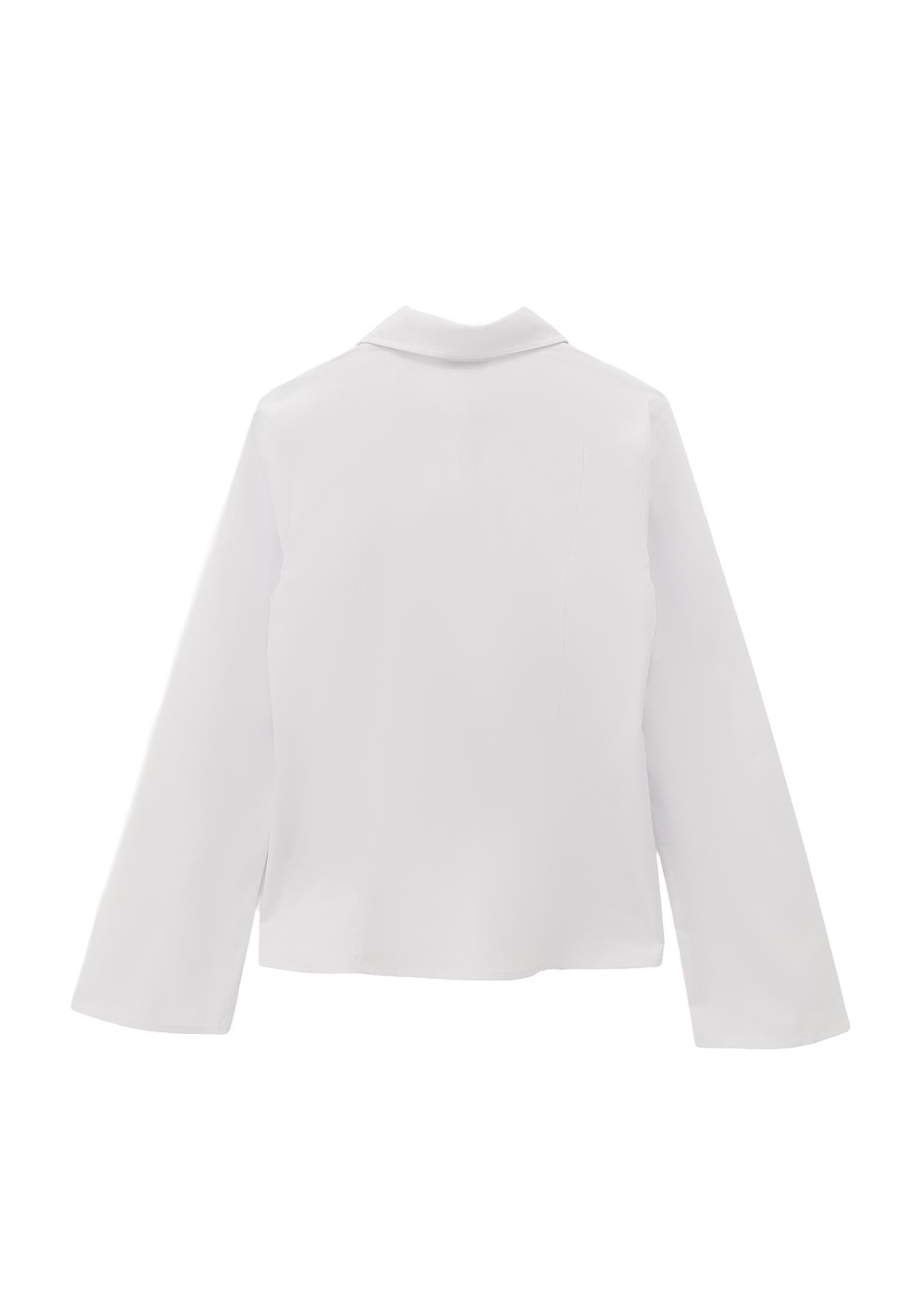 Buttoned Long Sleeve Shirt - WHITE