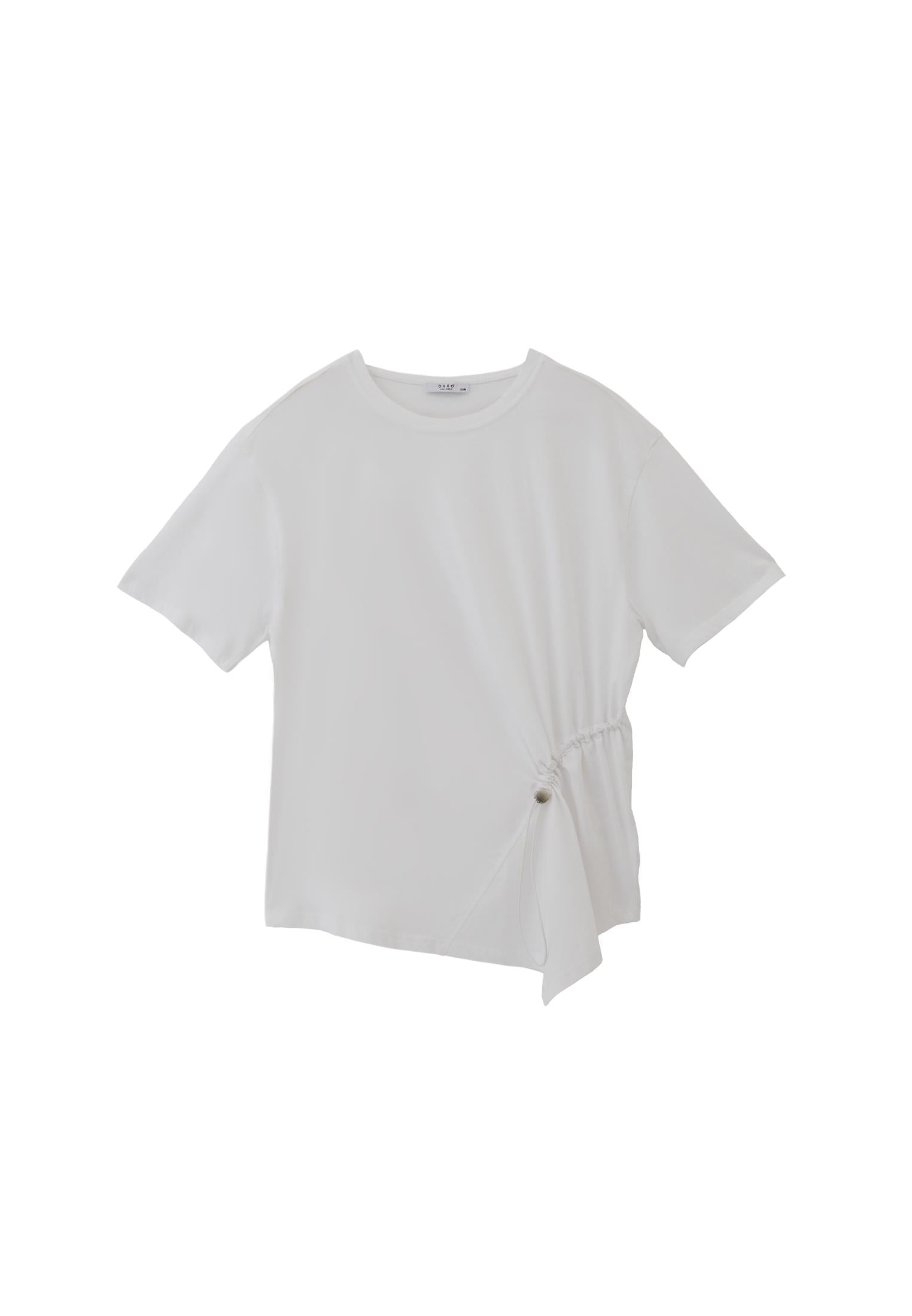 Oversize Crew Neck Short Sleeve T-Shirt - WHITE