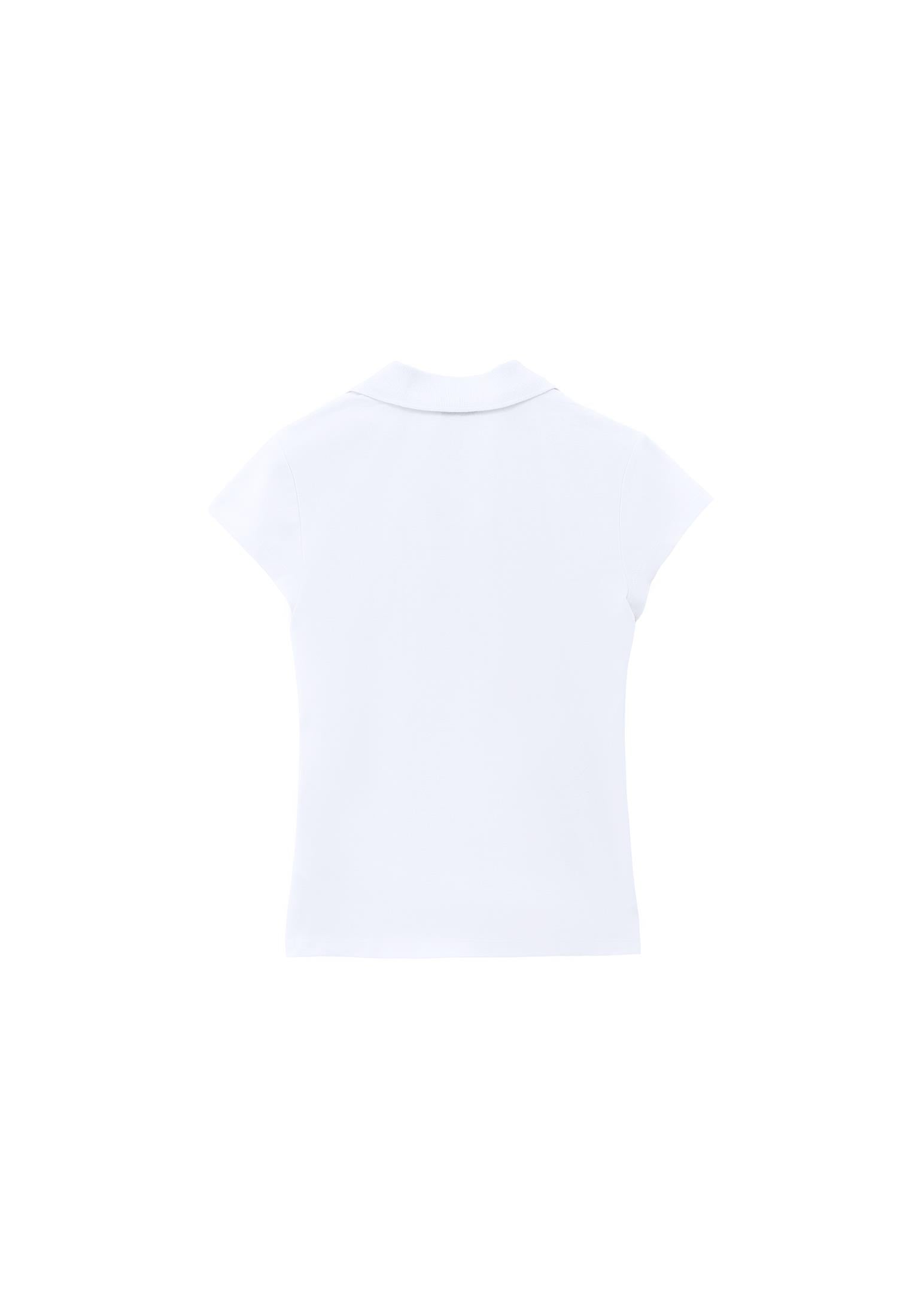 Polo Collar T-Shirt - WHITE