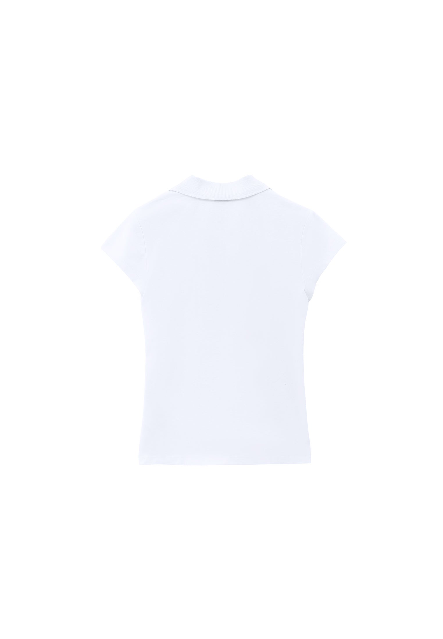 Polo Collar T-Shirt - WHITE