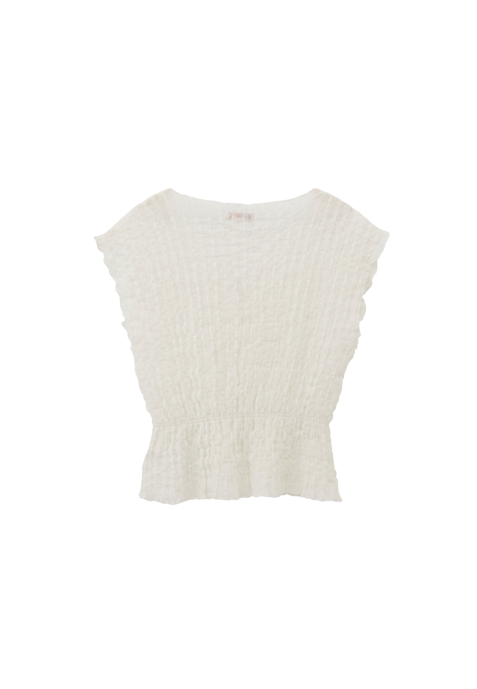 V Neck Short Sleeve Blouse - WHITE