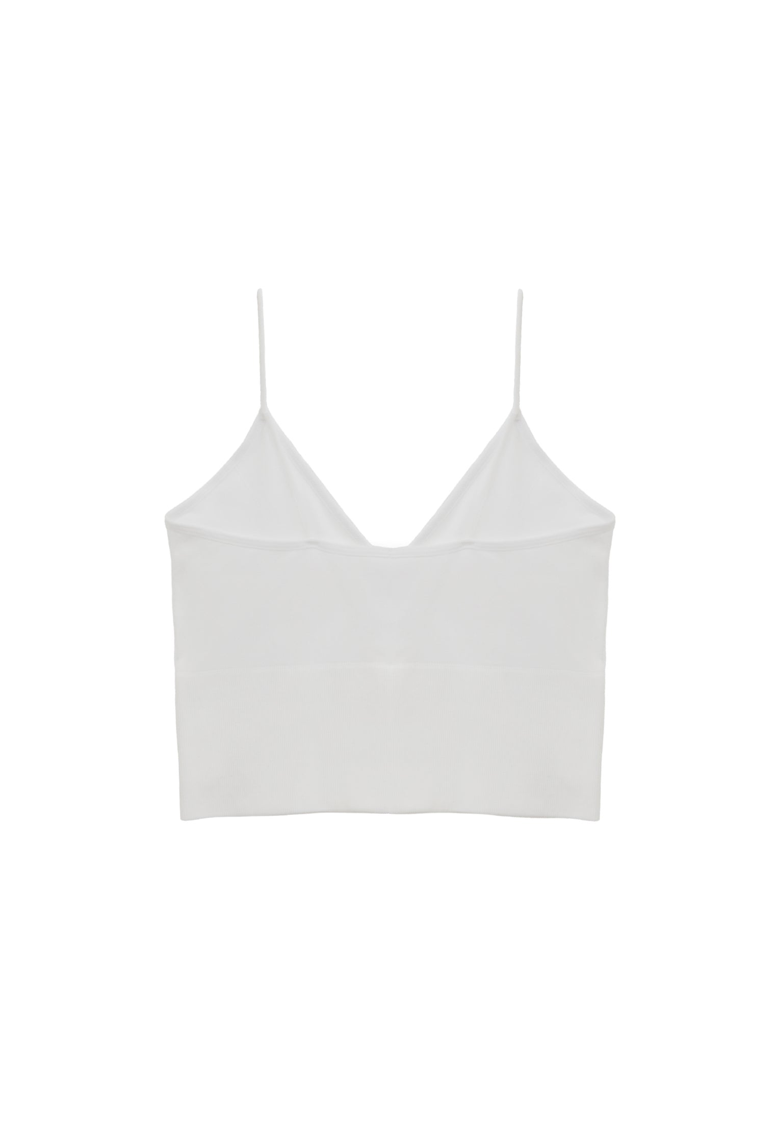 V Neck Tank Top - WHITE