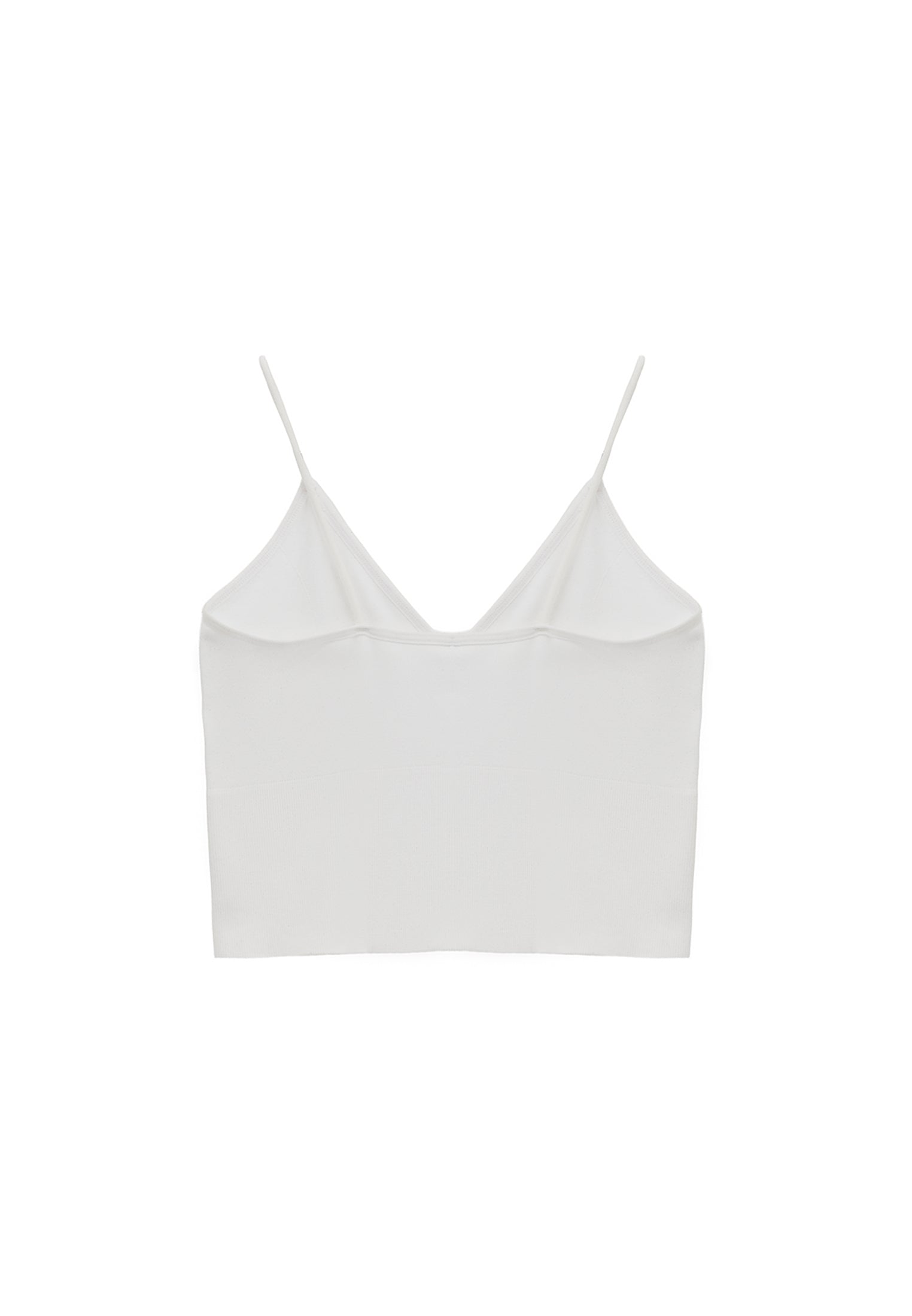 V Neck Tank Top - WHITE