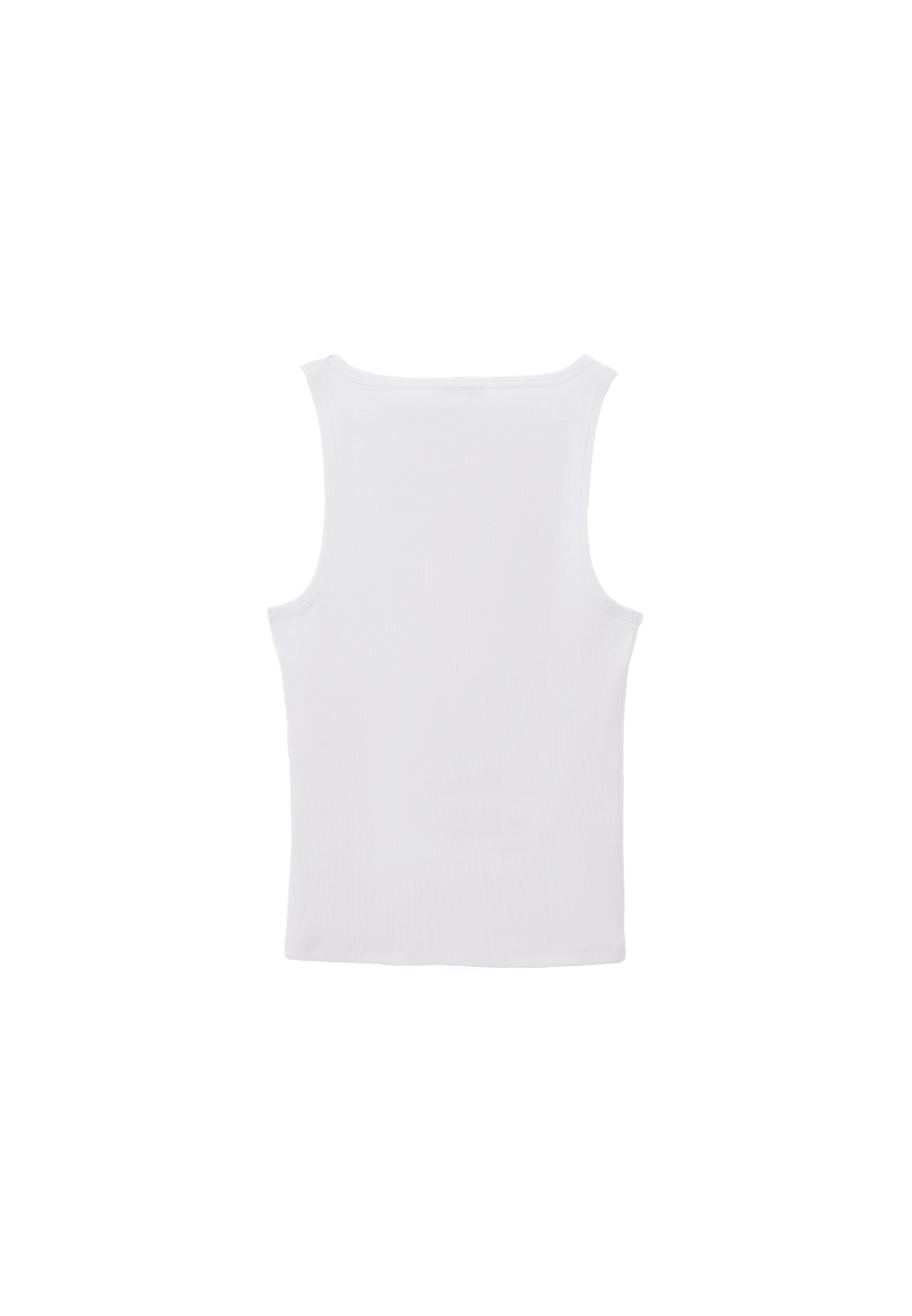 Square Neck Sleeveless Top - WHITE