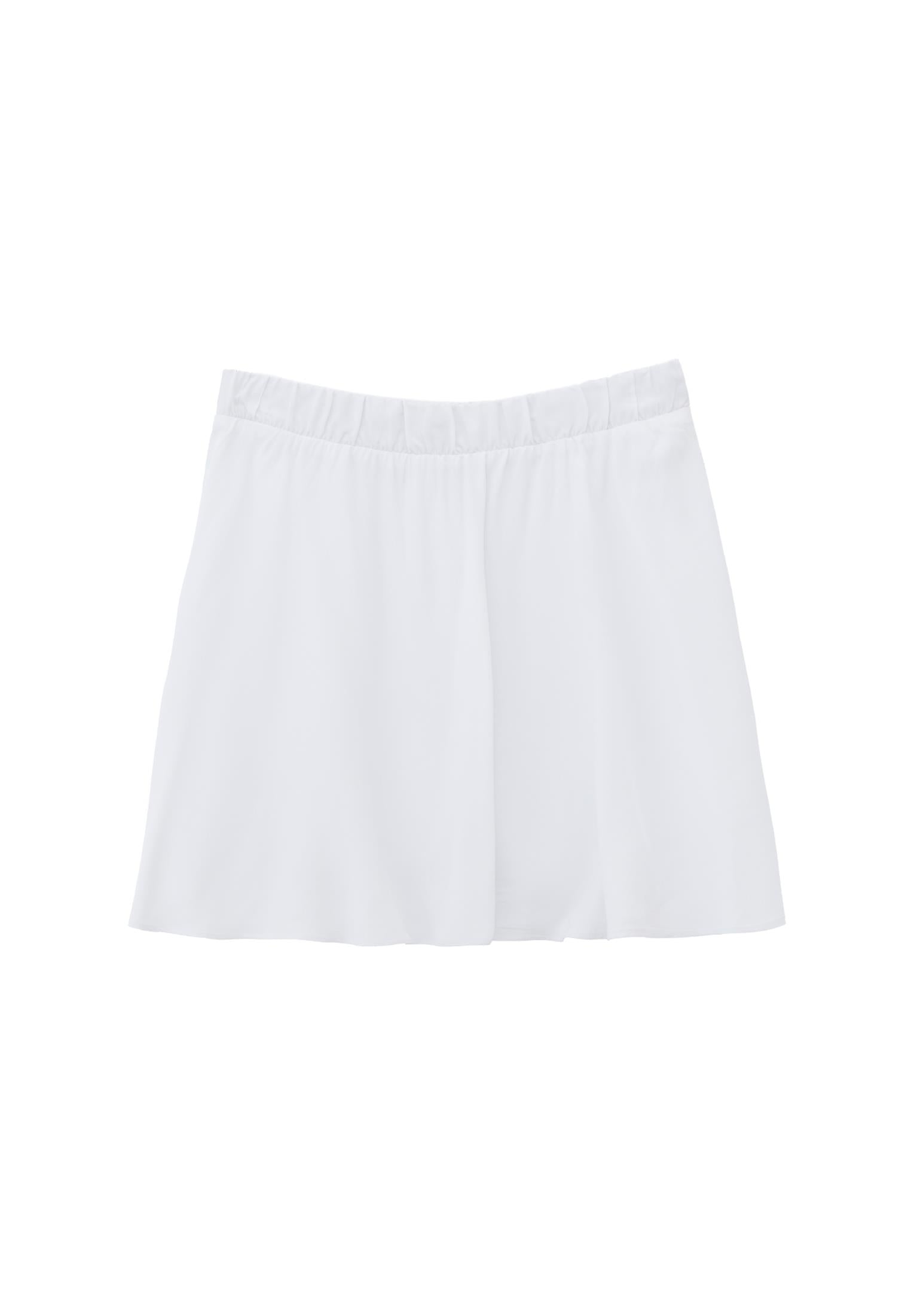 Flared Short Skirt - WHITE