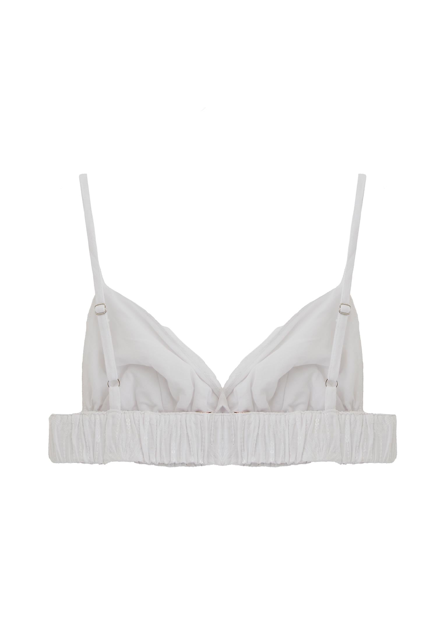 Deep Neck Sleeveless Bustier - WHITE