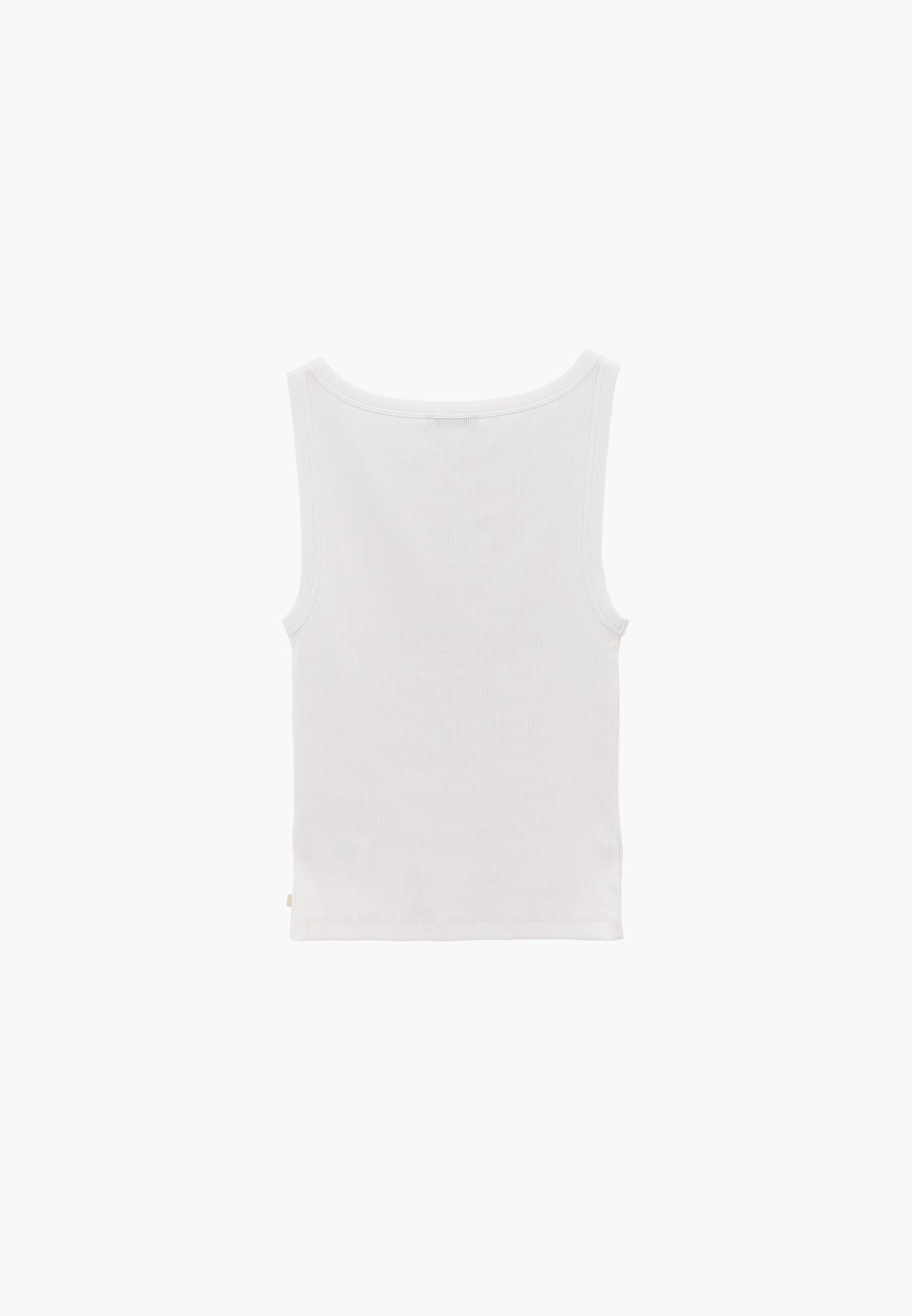 Boat Neck Tank Top - WHITE