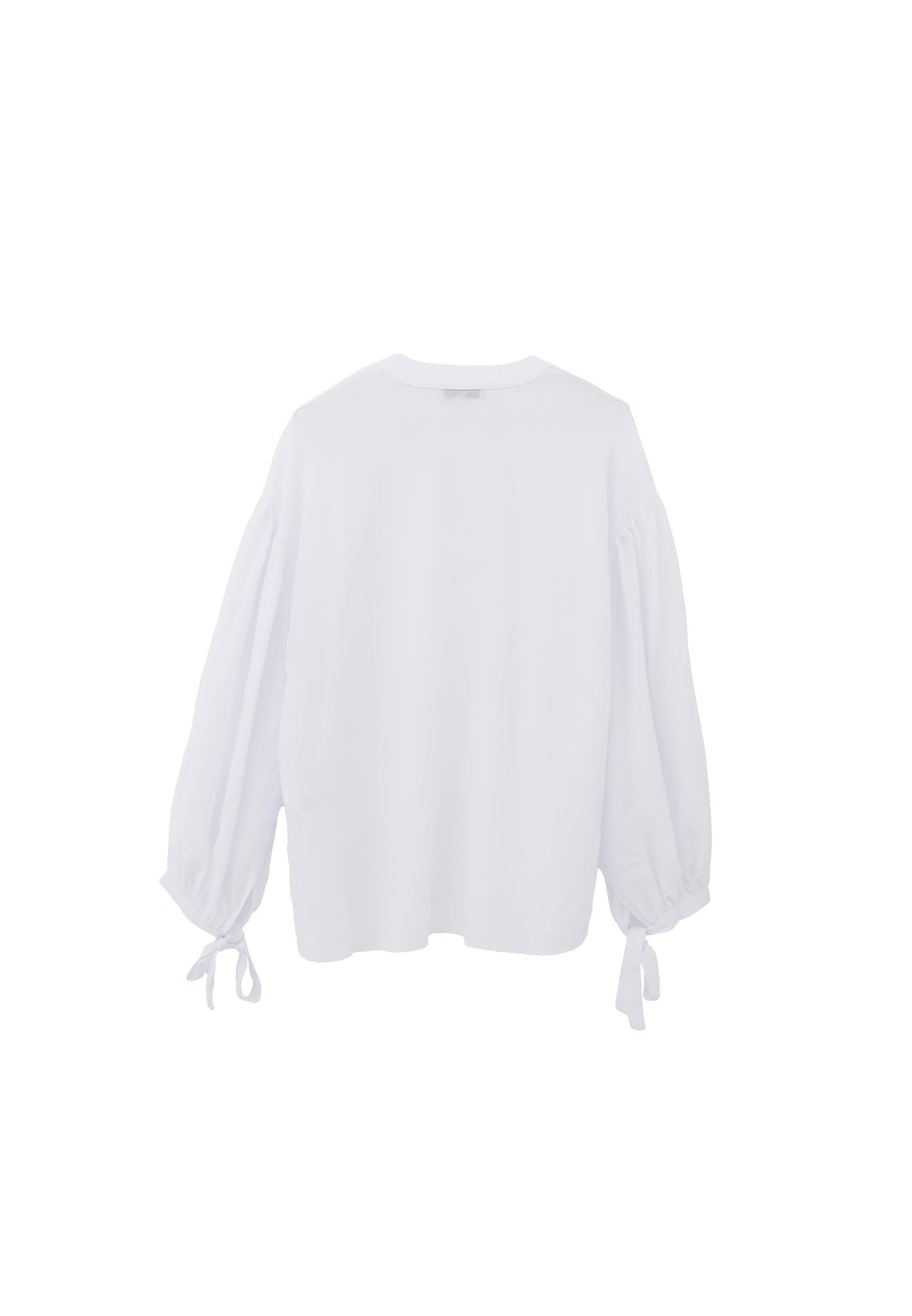 Oversize Linen Blouse - WHITE