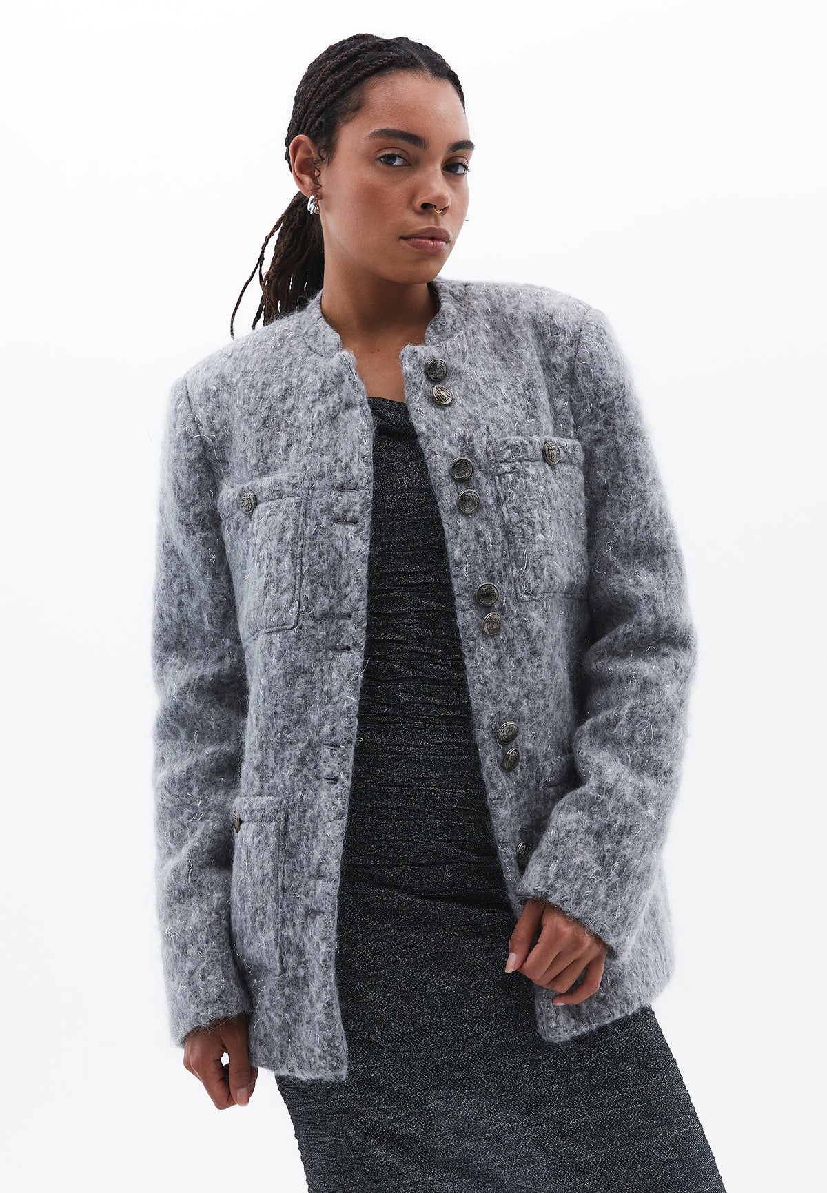 Oversize Blazer Jacket - WILD DOVE