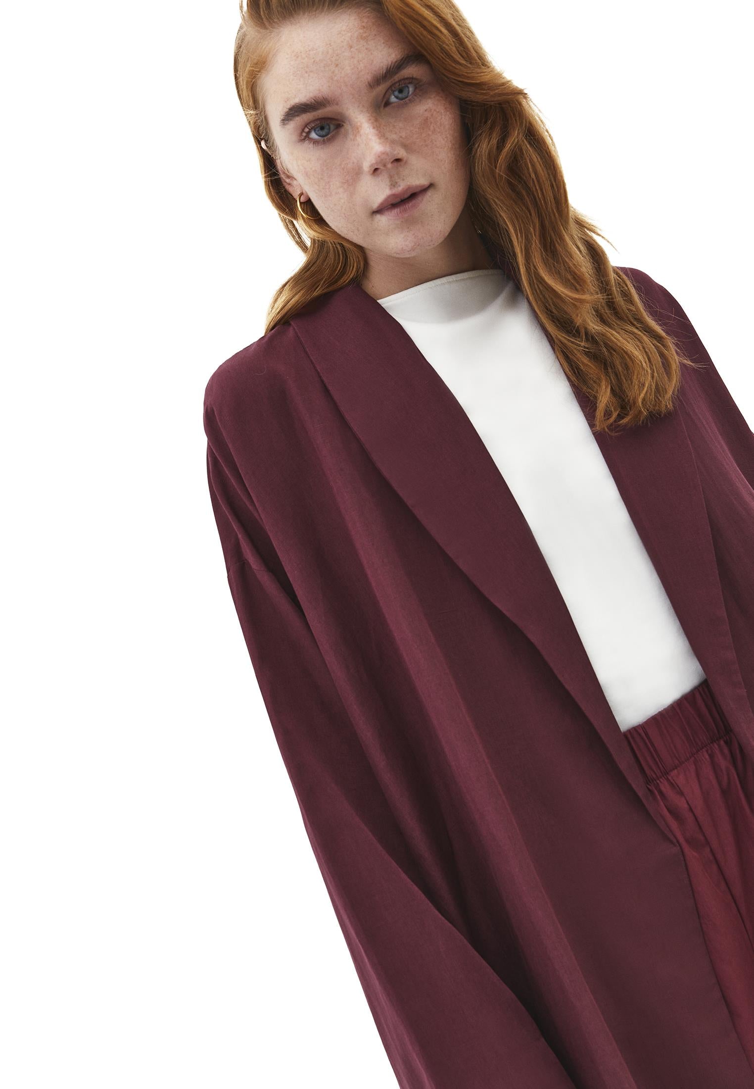 Kimono Tunic With Slit Detail - WINDSOR WINE