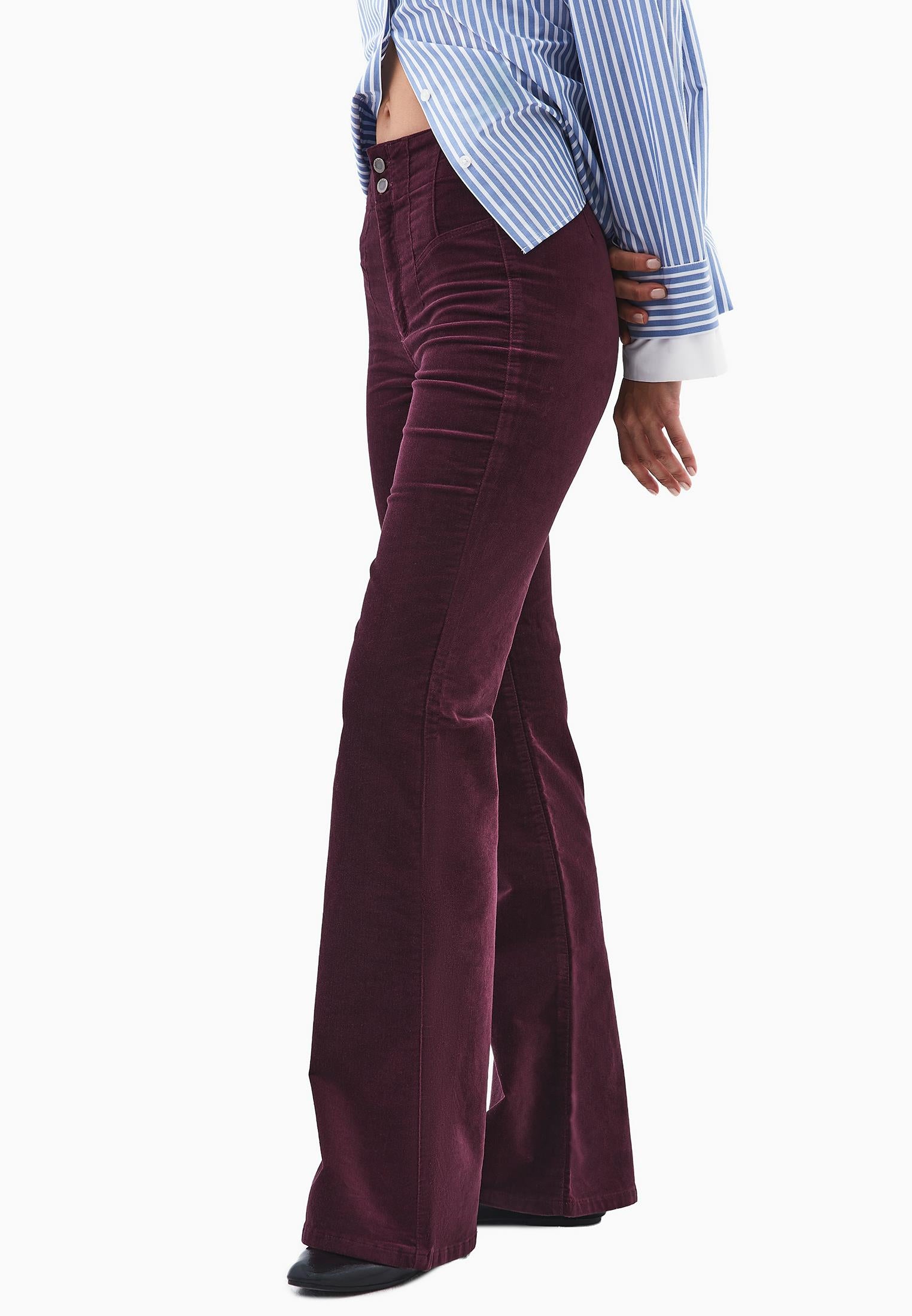Spanish Leg Corduroy Pants - WINETASTING