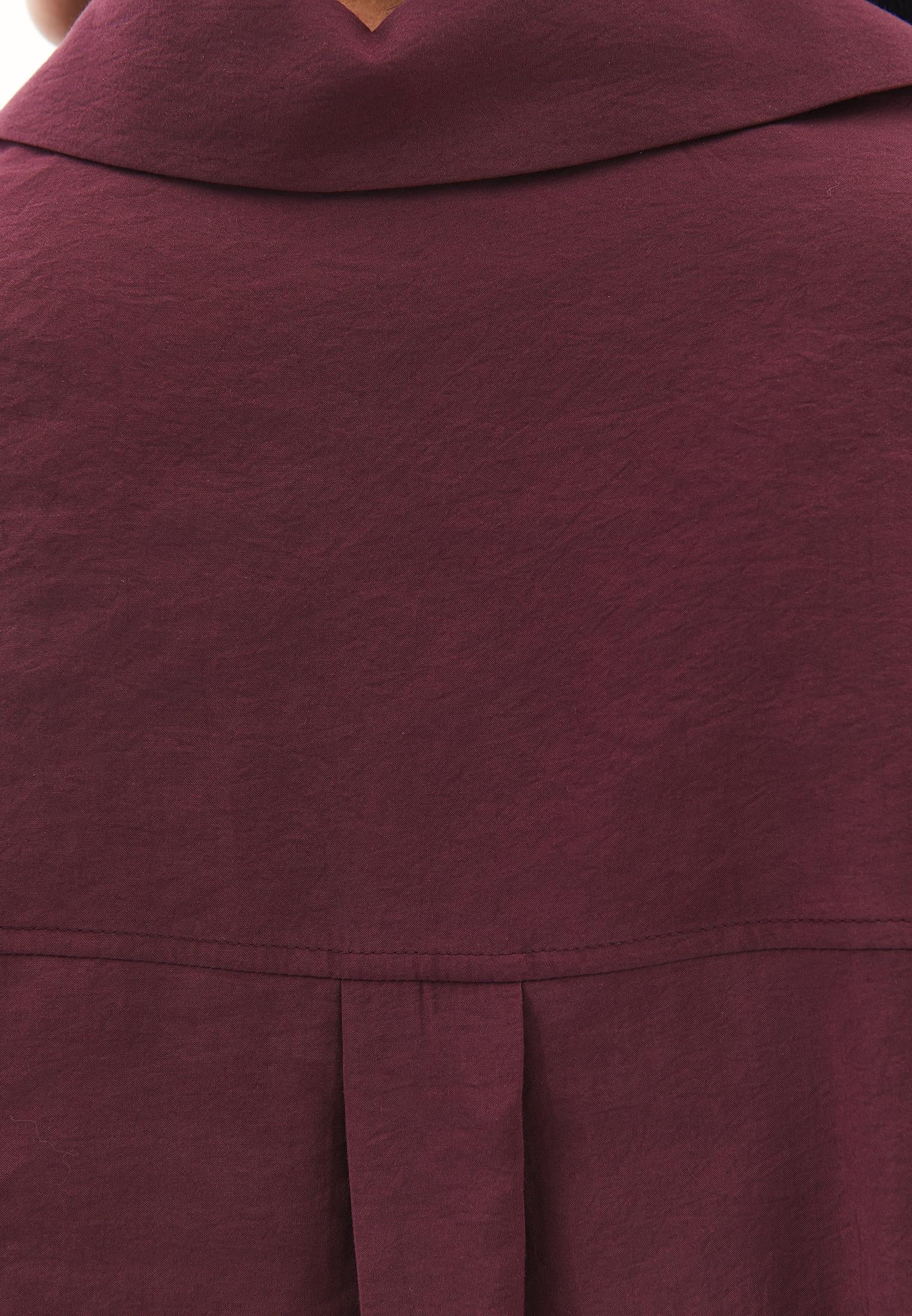 Button Detailed Oversize Shirt - WINETASTING