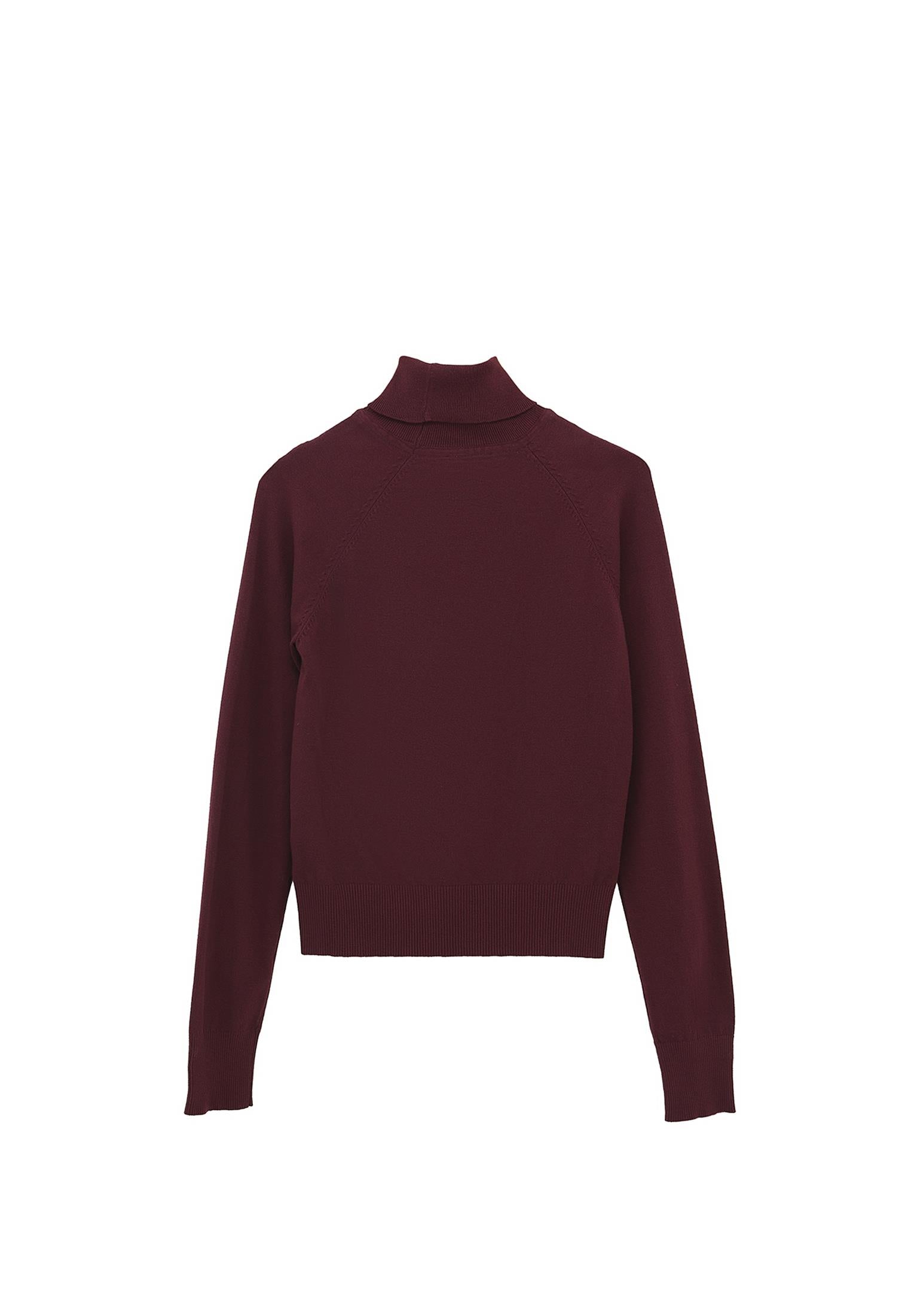 Slim Fit Turtleneck Knitwear - WINETASTING