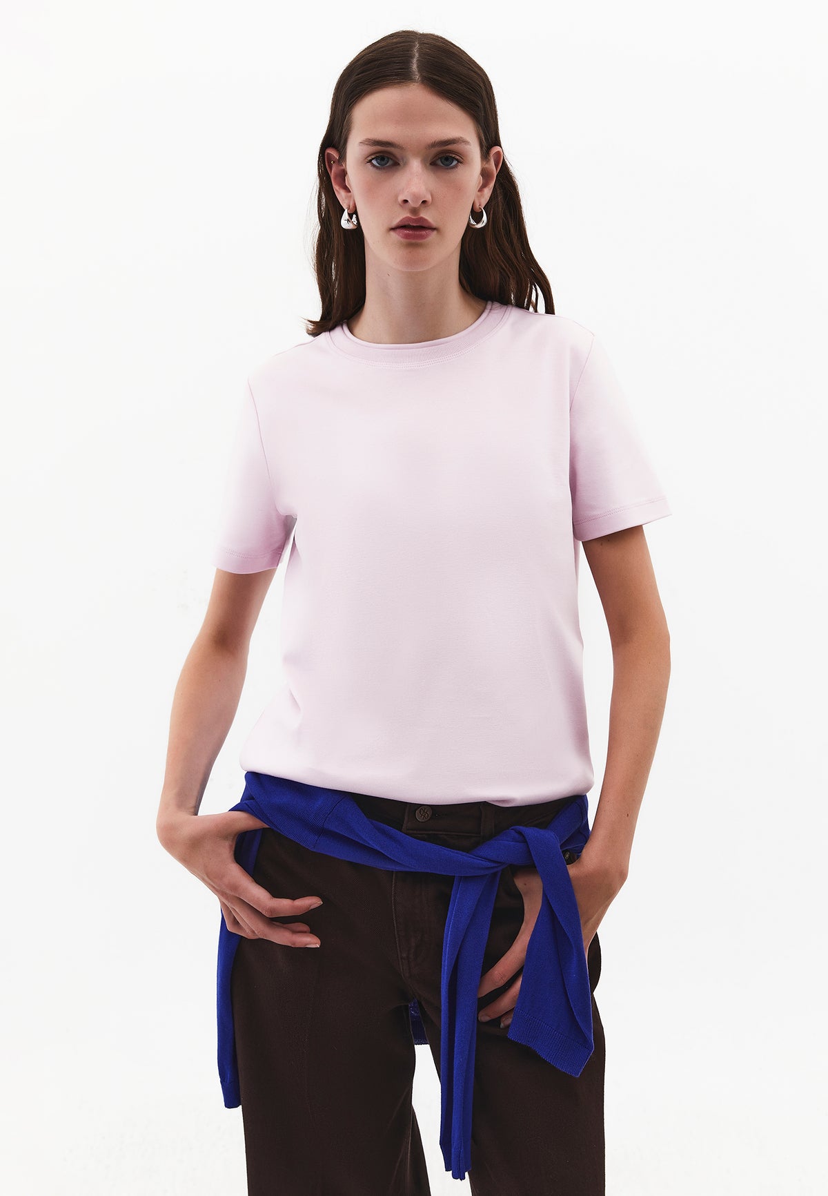 Loose Fit Crew Neck Women's T-Shirt - WINSOME ORCHID