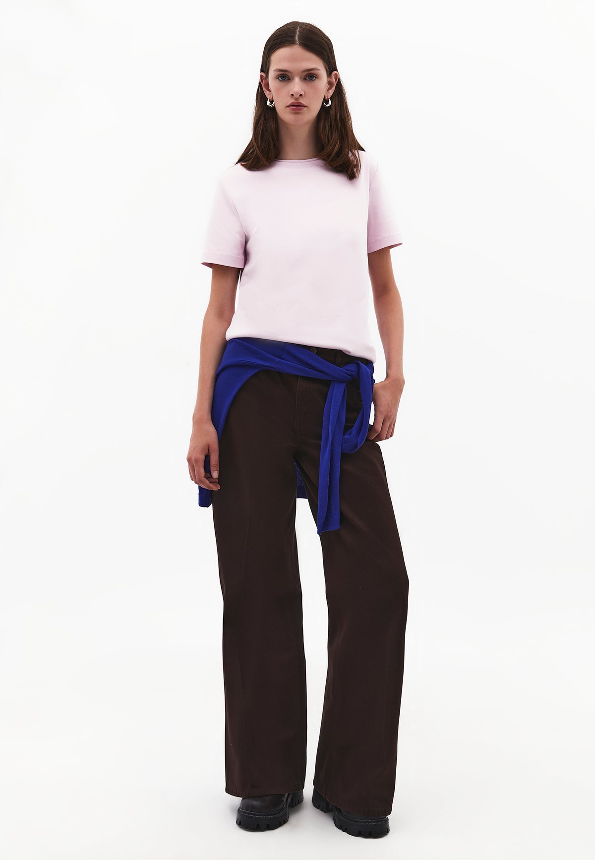 Loose Fit Crew Neck Women's T-Shirt - WINSOME ORCHID