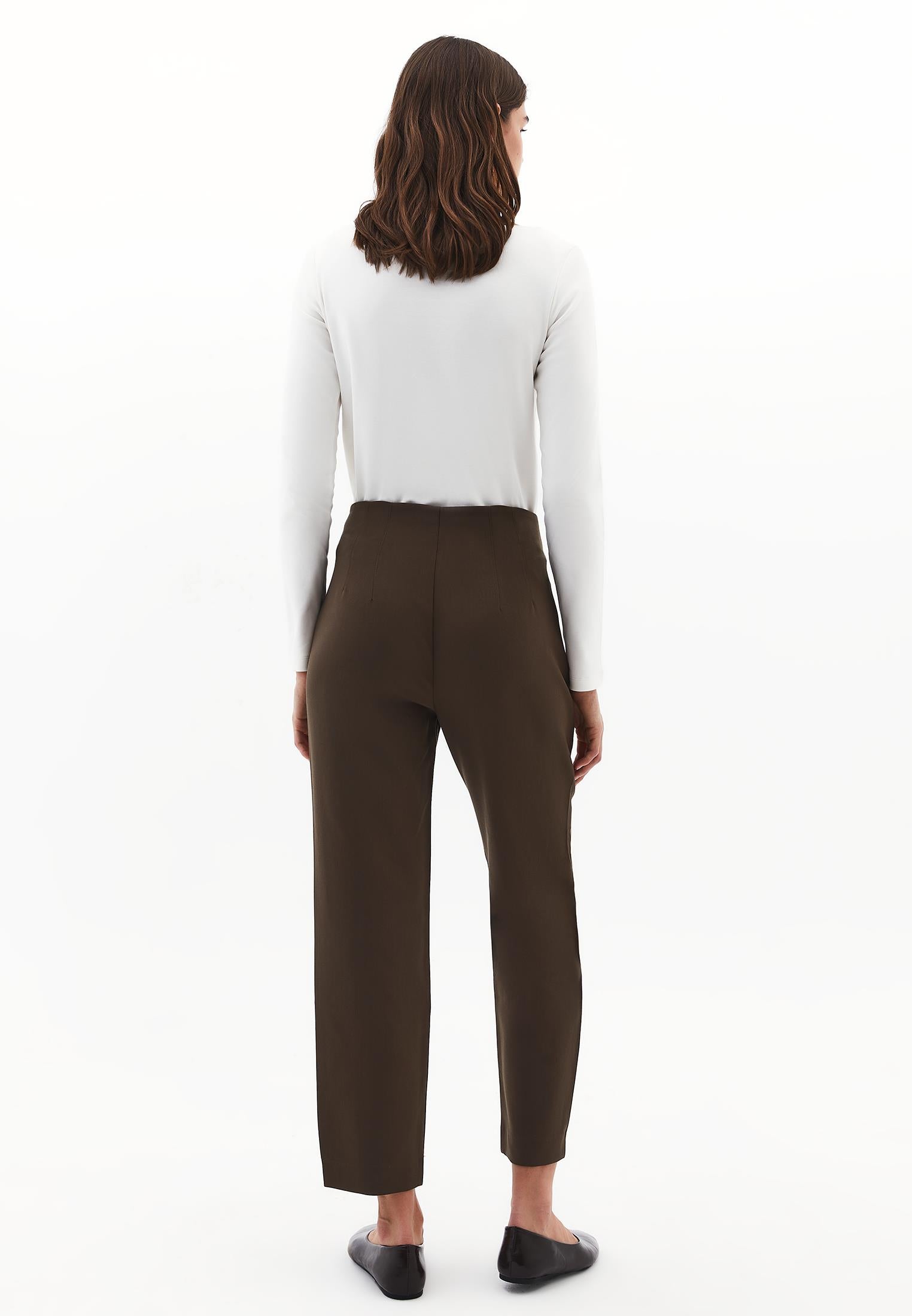 Carrot Cut High Waist Pants - WREN
