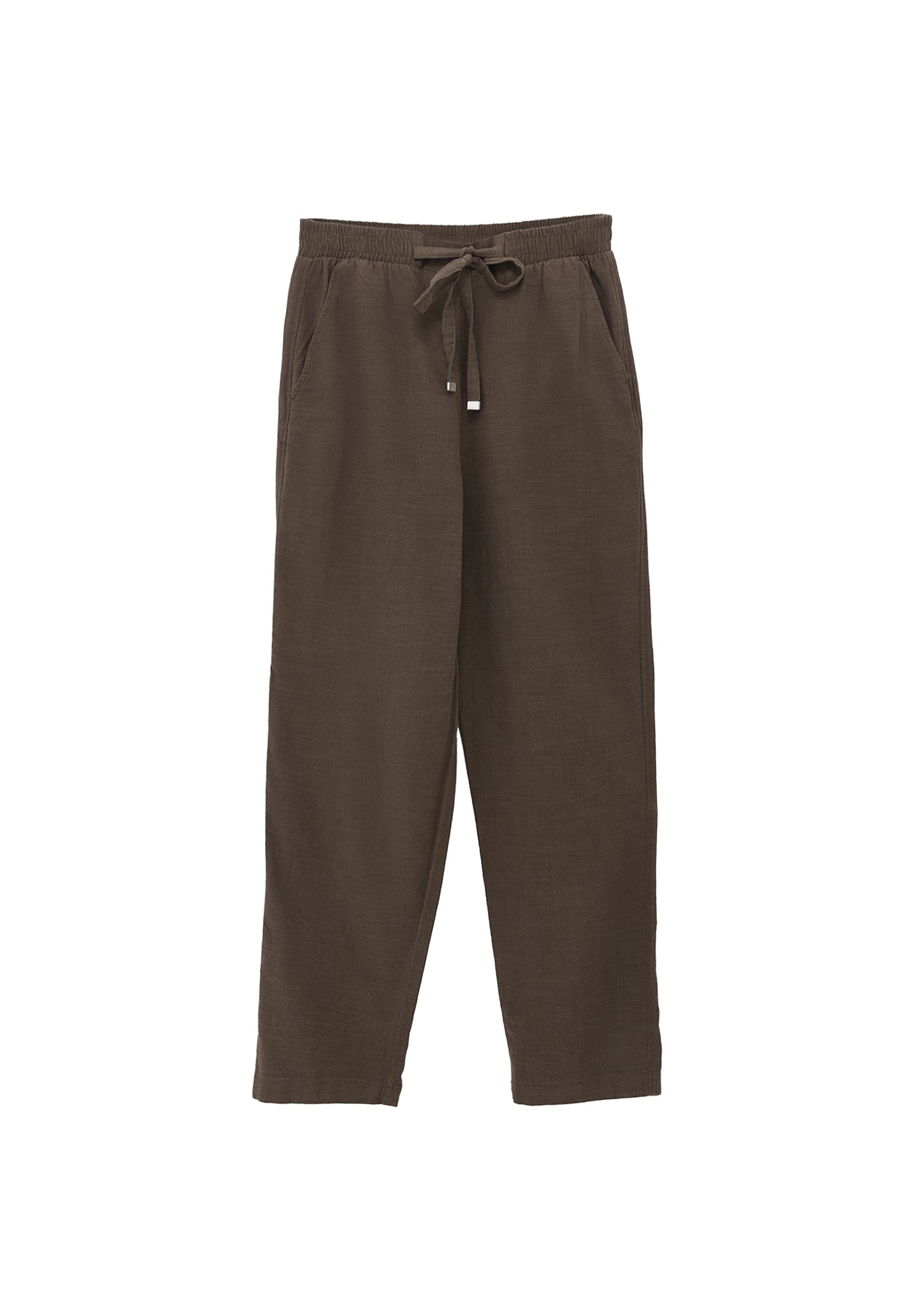 Woven Linen Carrot Pants - WREN
