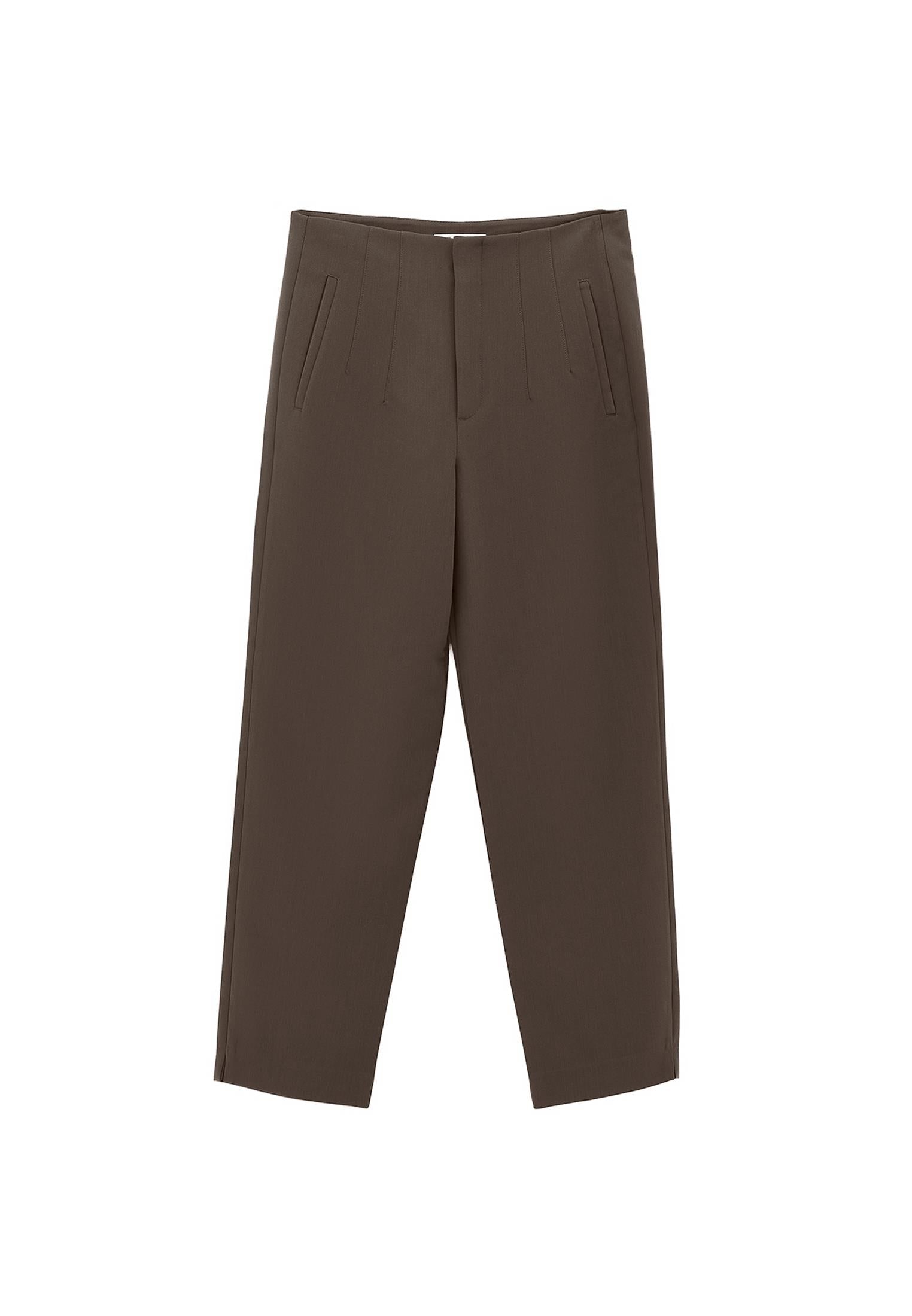Carrot Cut High Waist Pants - WREN