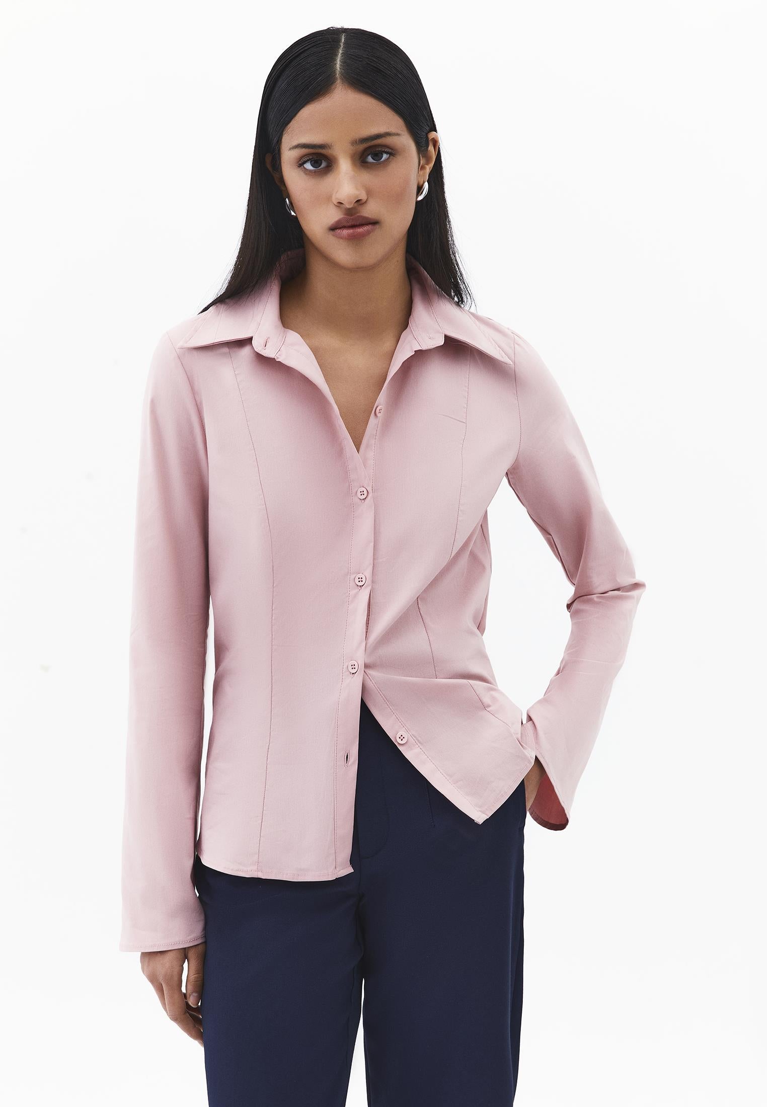 Buttoned Long Sleeve Shirt - ZEPHYR