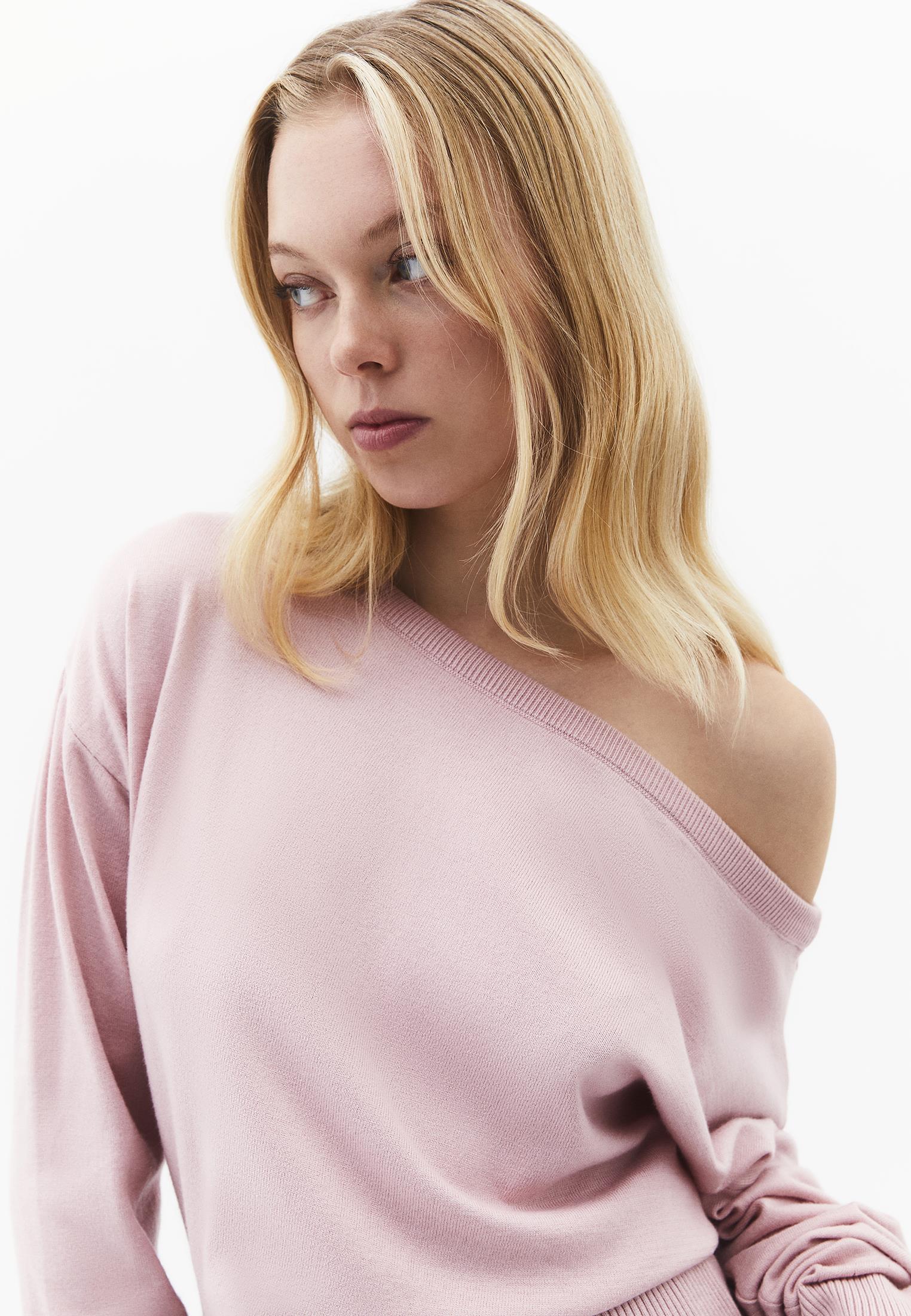 Boat Neck Long Sleeve Sweater - ZEPHYR