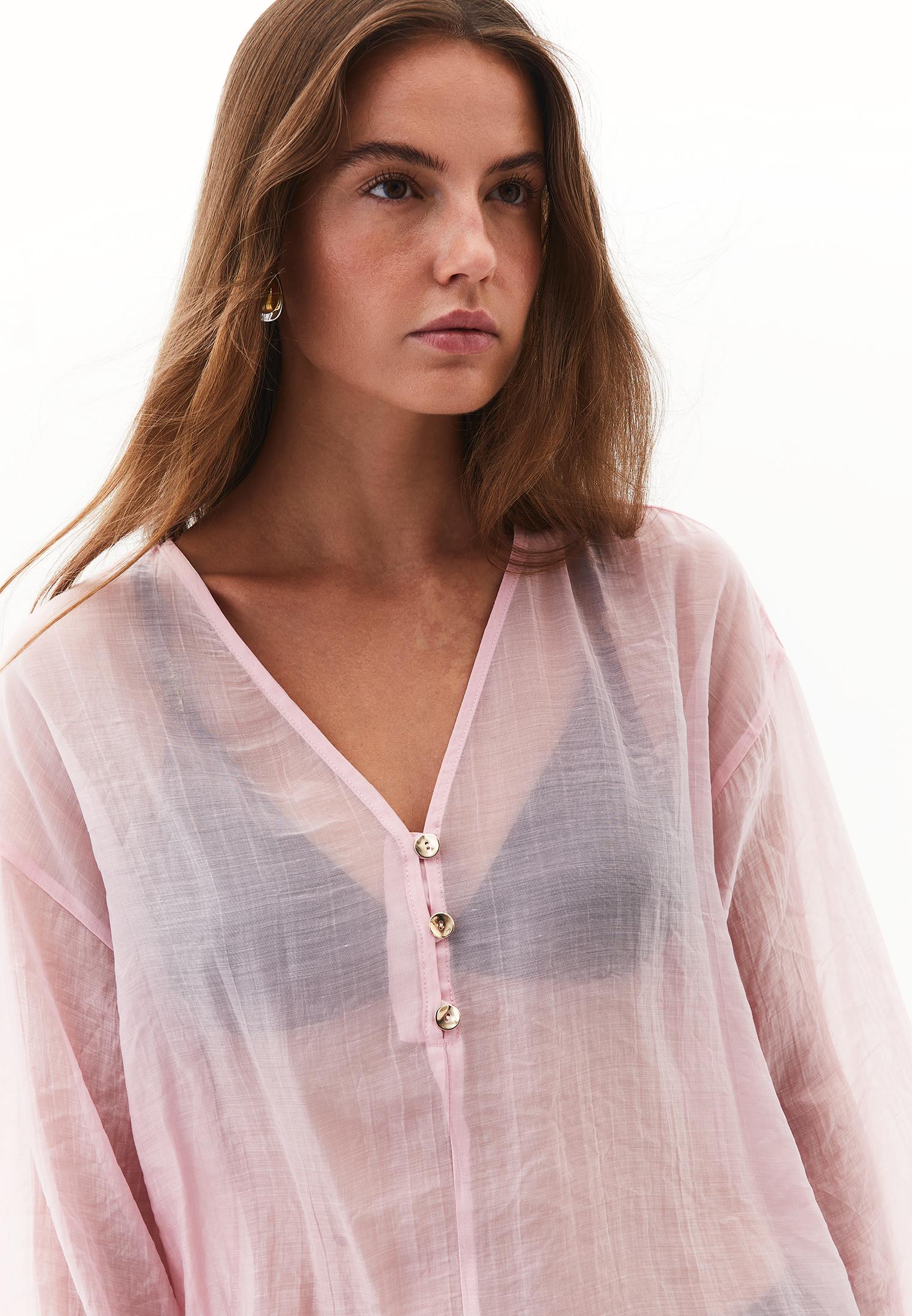 Tunic Blouse With Button Details - ZEPHYR